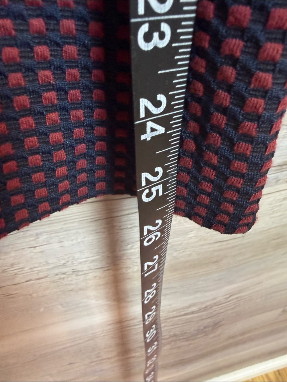 NWT Anthropologie The Essential Crop Flare Pants Wine Red Blue Geometric M - Picture 7 of 10